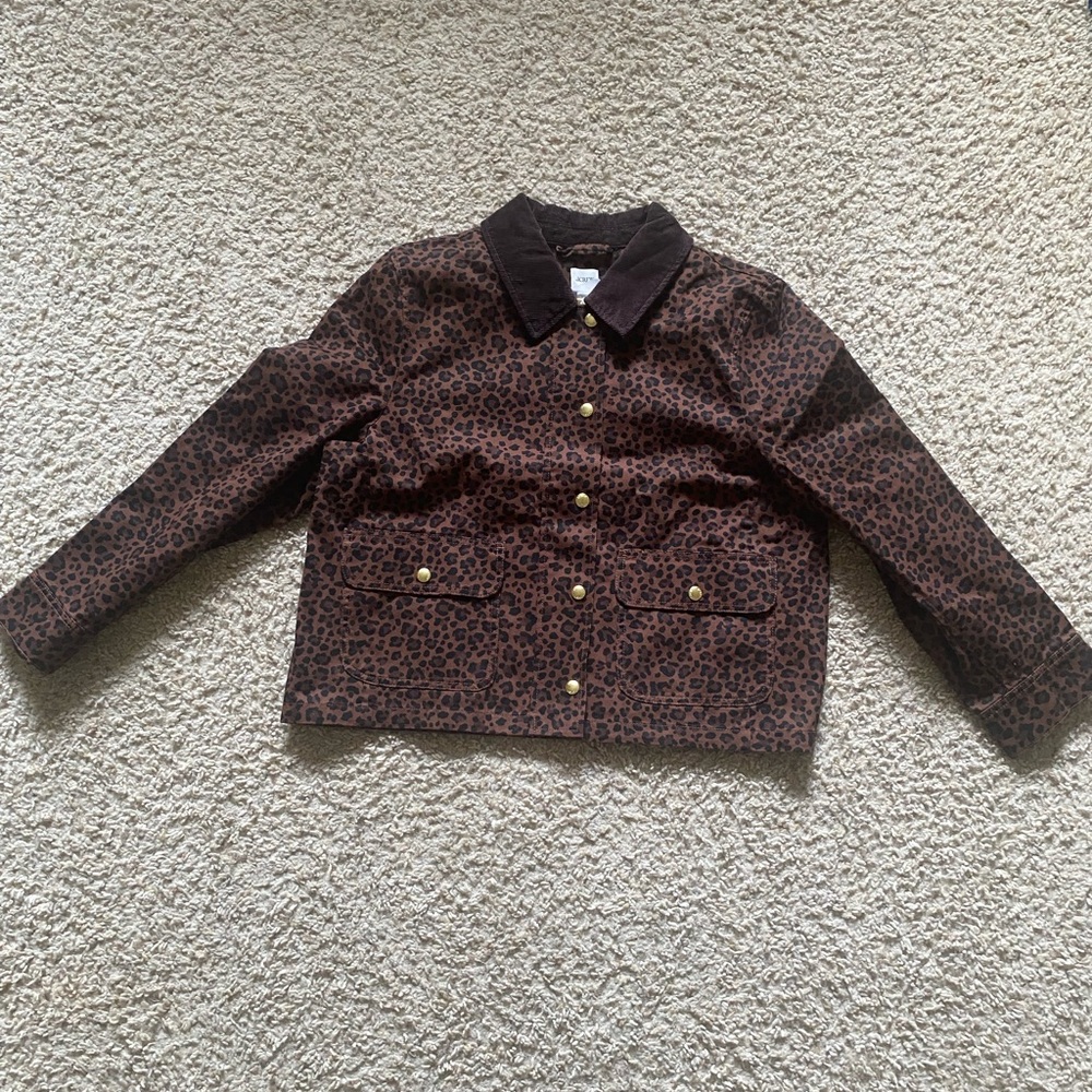 J. Crew Factory Leopard Print Utility Jacket